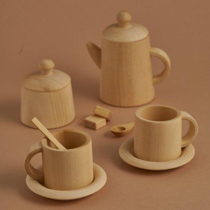 Wooden Tea Set - Natural - Mini Village
