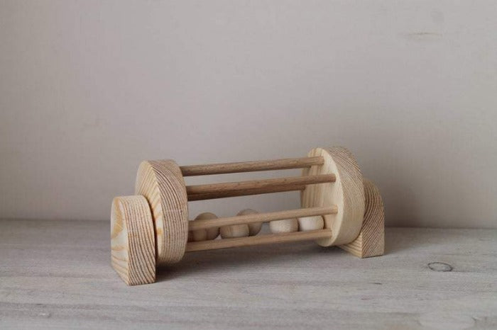 Wooden Rattle - Rolling Toy - Mini Village