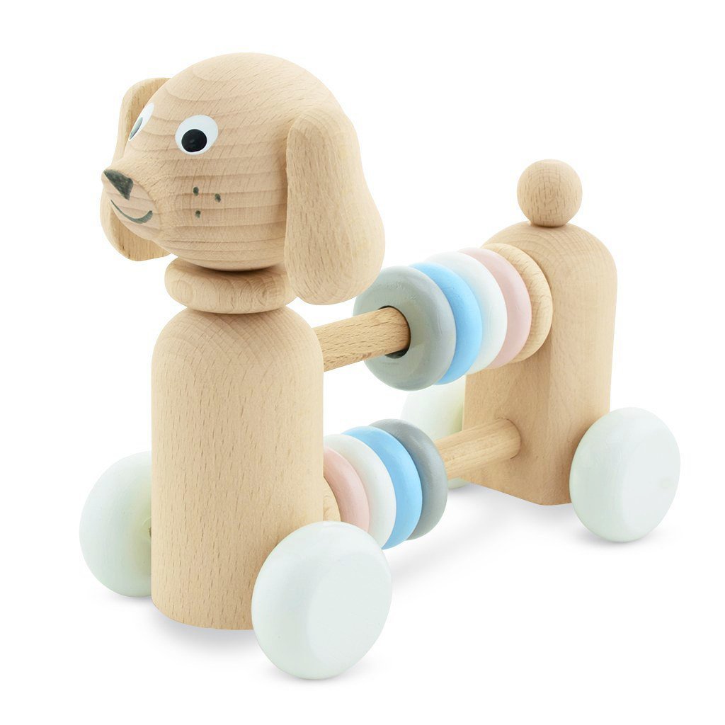 Wooden Dog With Beads - Layla - Mini Village