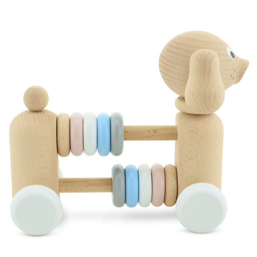 Wooden Dog With Beads - Layla - Mini Village