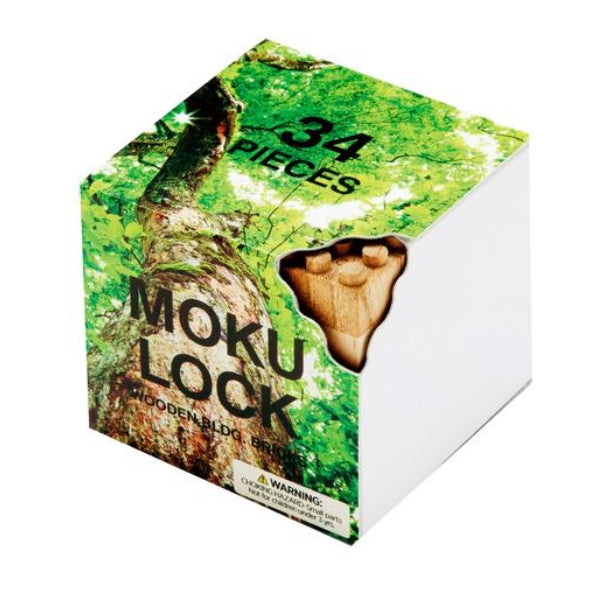 Mokulock Natural Wooden Blocks Mini Village