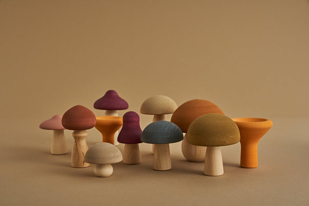 Wooden Mushrooms Set (PRE ORDER) - Mini Village