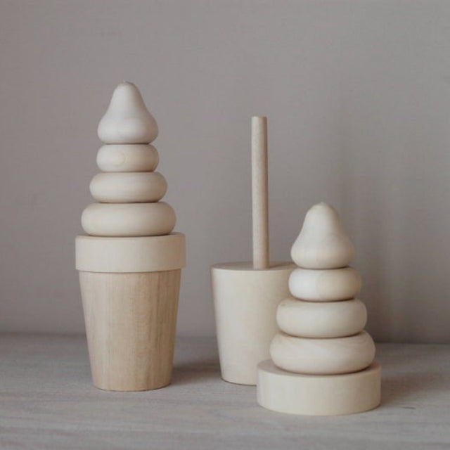 Wooden Ice Cream Stacking Toy - Mini Village