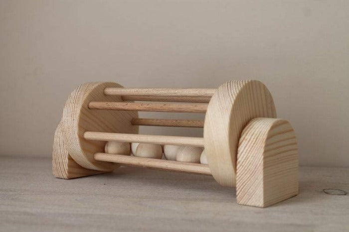 Wooden Rattle - Rolling Toy - Mini Village
