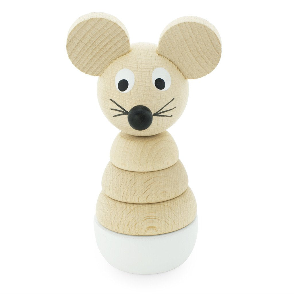 Wooden Stacking Puzzle Mouse - Hobbs - Mini Village